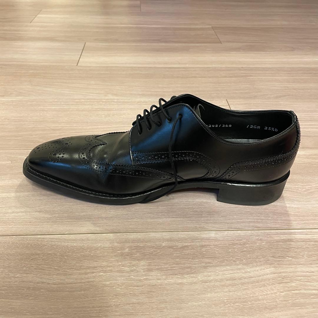 【リーガル】ブラックレザー　ウィングチップシューズ