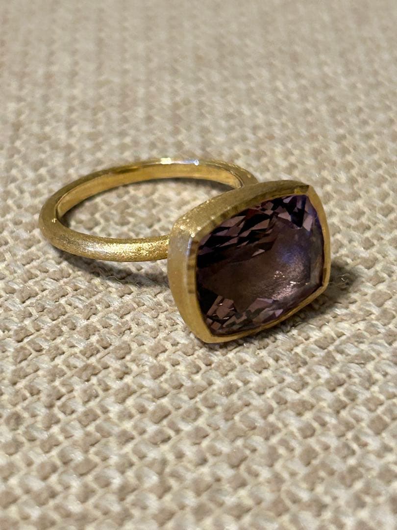 ★美品★年末年始特別価格★k18 リング★7.7g★天然石