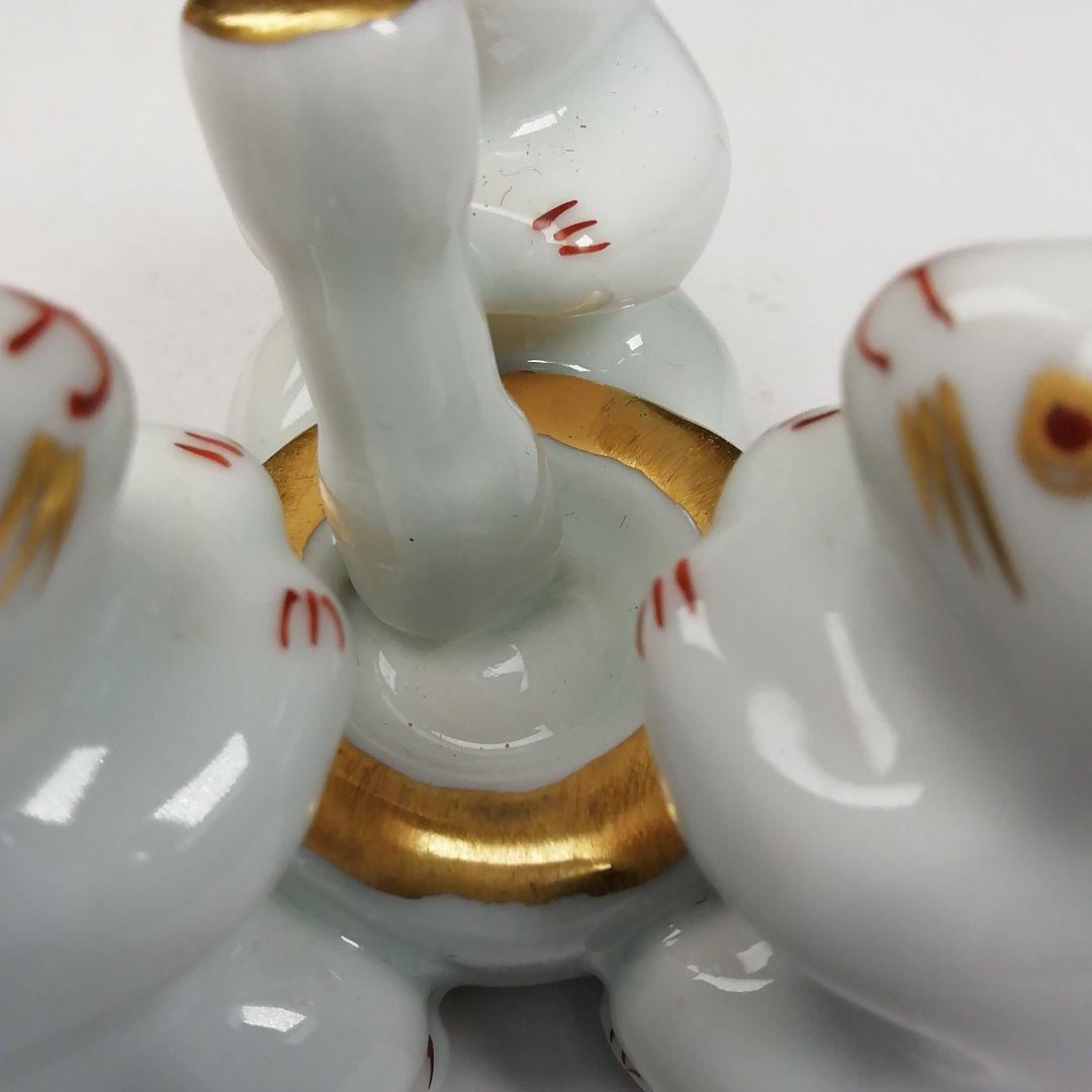 W49 蓋置 『三ツ兎 蓋置』『高野昭阿弥 造』 共箱 茶道具