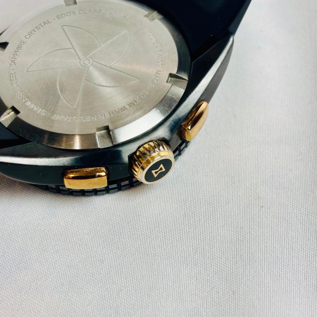 EDOX クロノオフショア ビッグデイト 中古品
