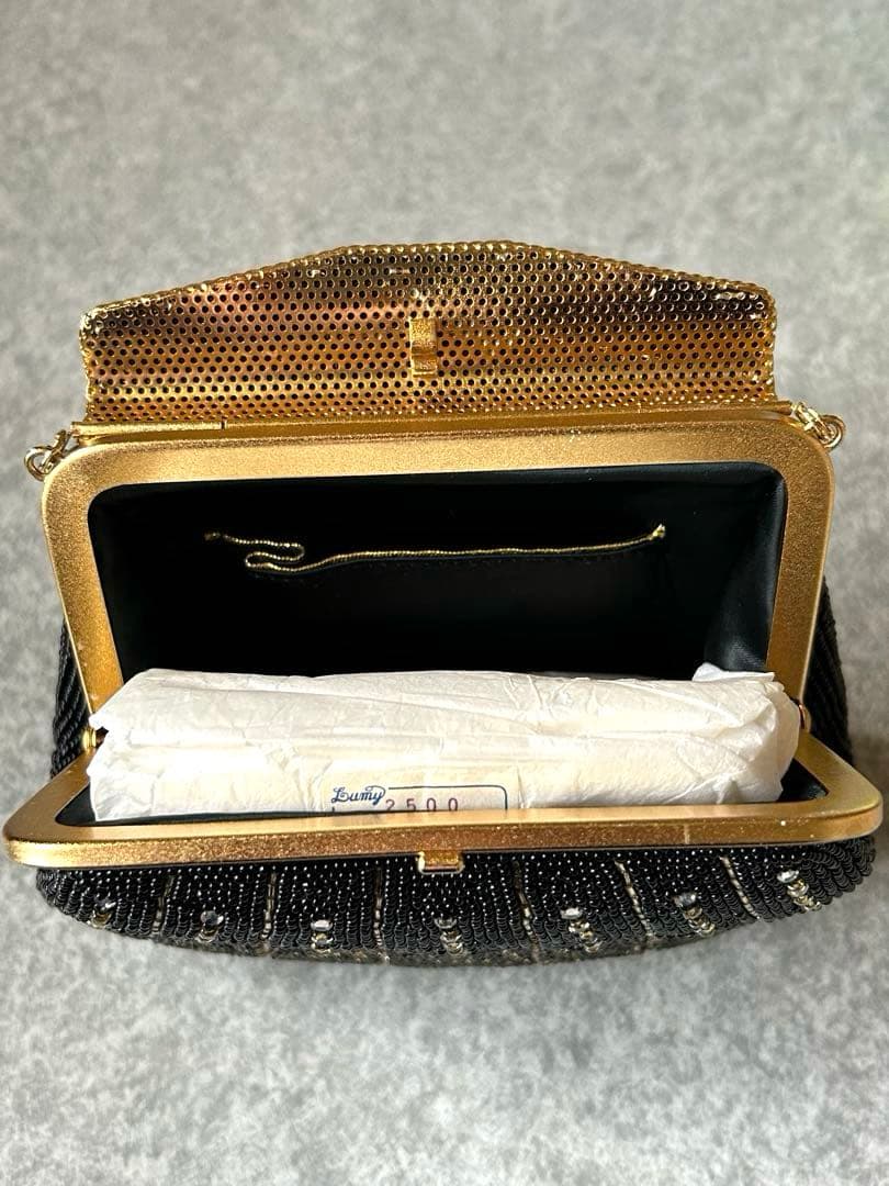 【美品・希少】Lumy はしもと　ビーズ装飾 ビーズバッグ　ヴィンテージ