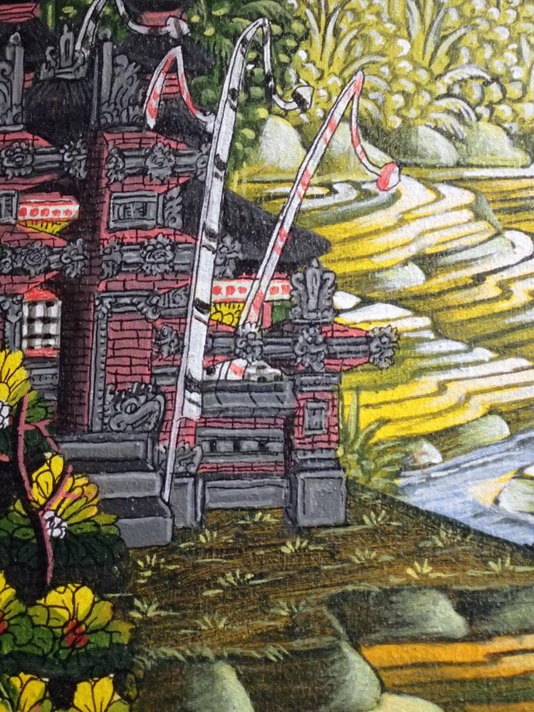 インドネシアの田園風景＿絵画