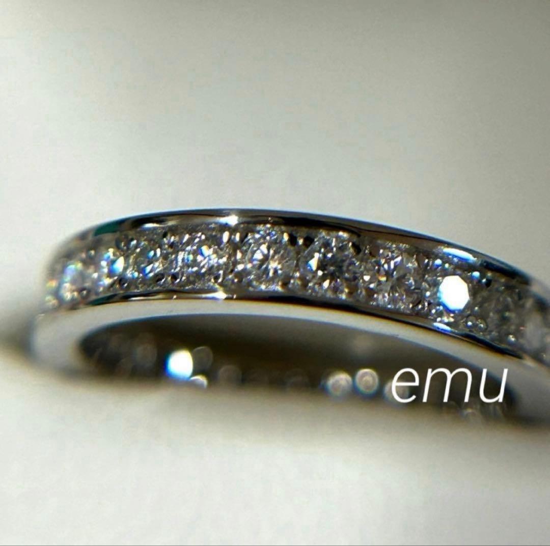 マンヤ様 / 最高級モアサナイト / フルエタニティリング / レール留め