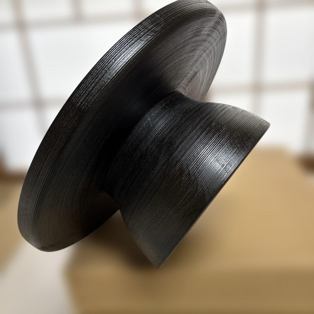 漆工房　大島　天然木　うるし塗　高脚卓盆 ④