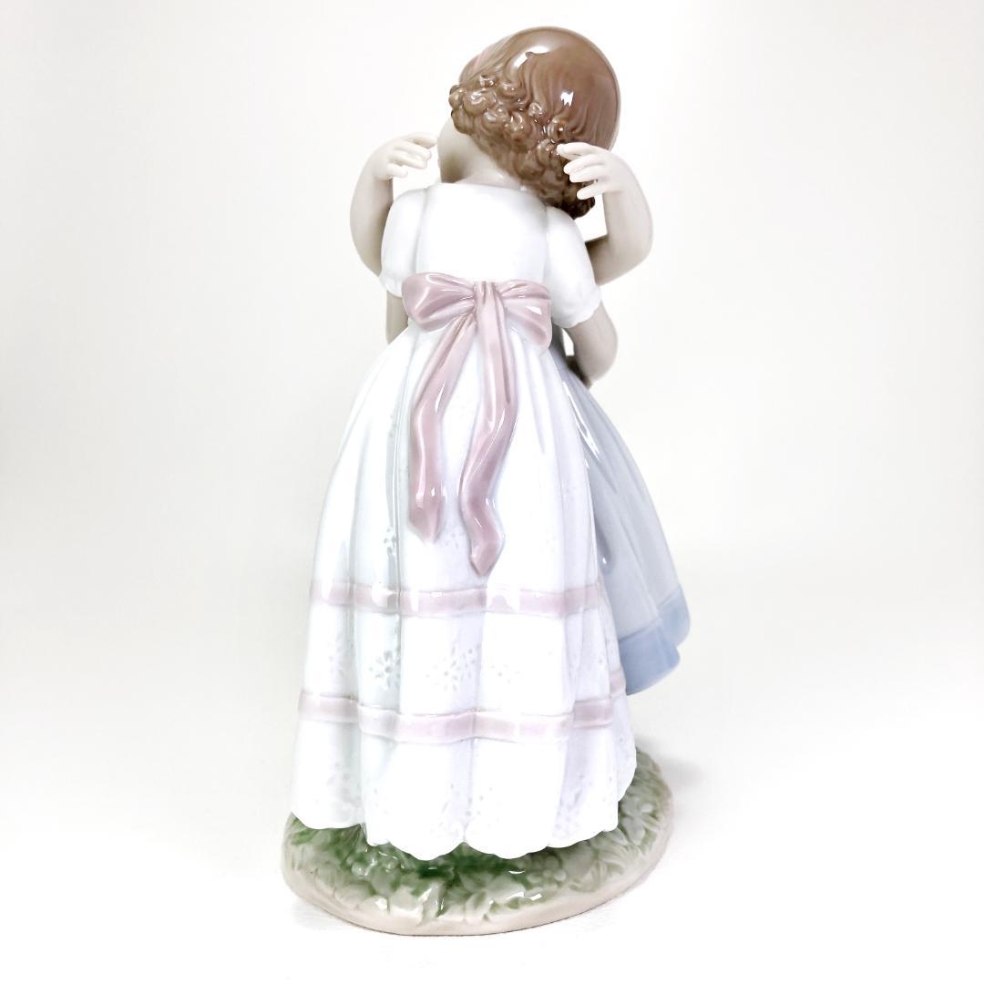 【美品】リヤドロ／仲良しのごあいさつ／ポーセリン置物／2003年