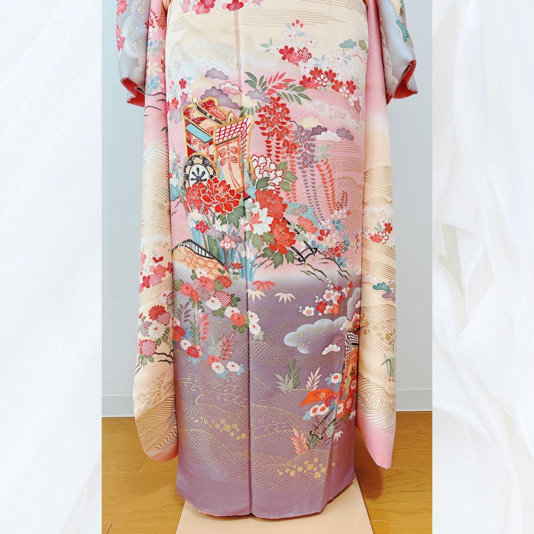 振袖フルセット 長襦袢付き 刺繍半衿縫い付け済み 成人式 前撮り 正絹