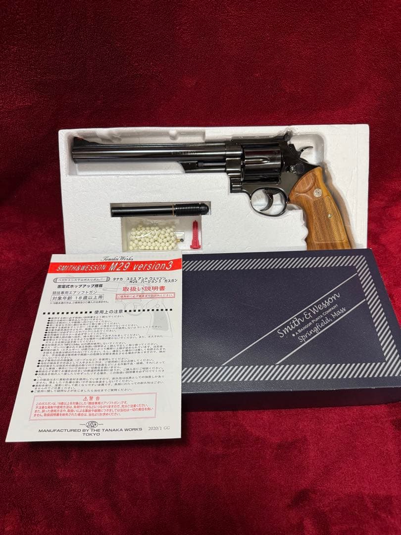タナカ S&W M29 トラビスモデル　ガスリボルバー 木製グリップ
