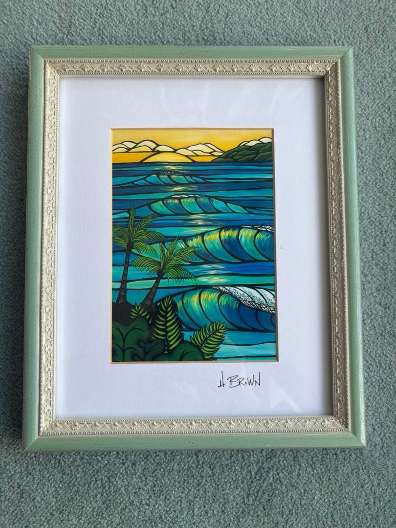 ヘザーブラウン Heather Brown オリジナルフレーム 絵 ハワイ ヘザーブラウン Heather Brown オリジナルフレーム 絵 ハワイ