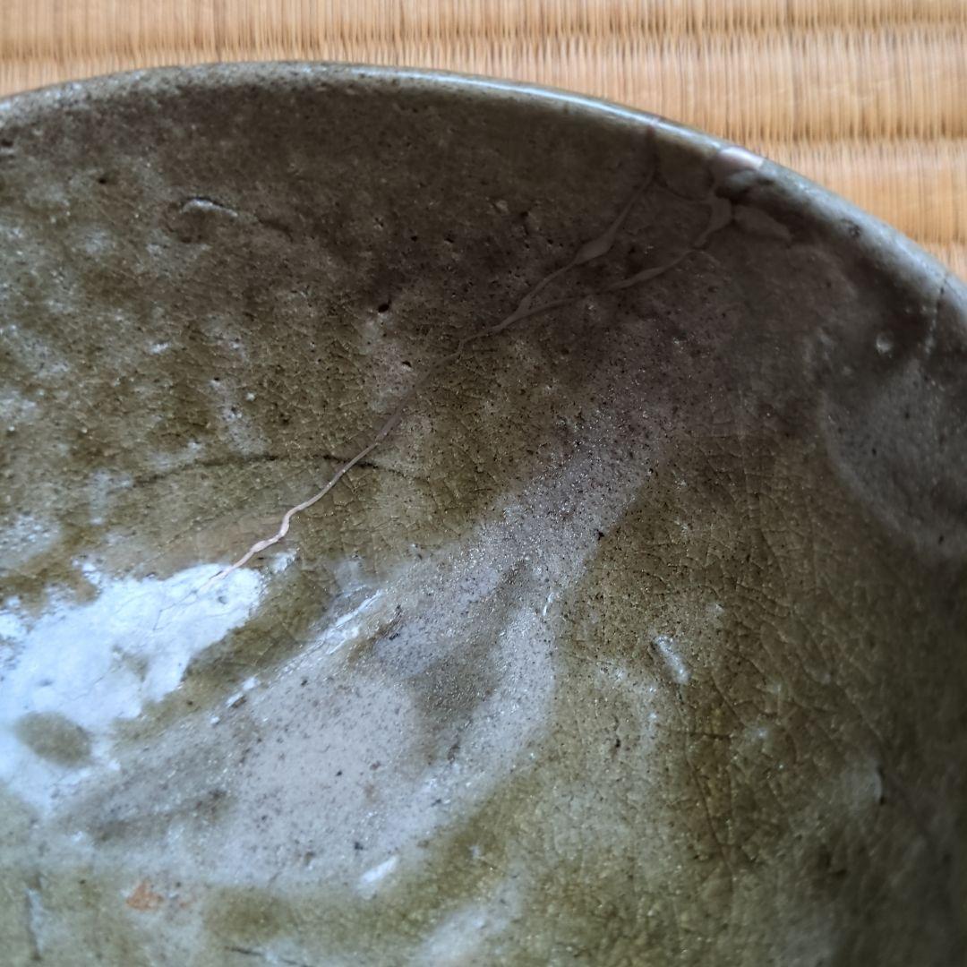 キャロライン洋子さま専用 緑色の丸型陶器の器 青唐津茶碗 古唐津