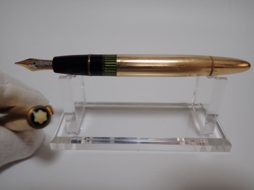 モンブラン｜#744｜ピンストライプゴールド｜吸入方式｜ヴィンテージ万年筆