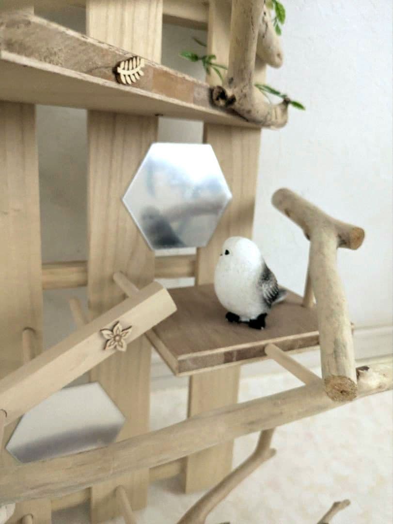 バードアスレチック 流木 壁掛け 止まり木 37バードトイ バードジム