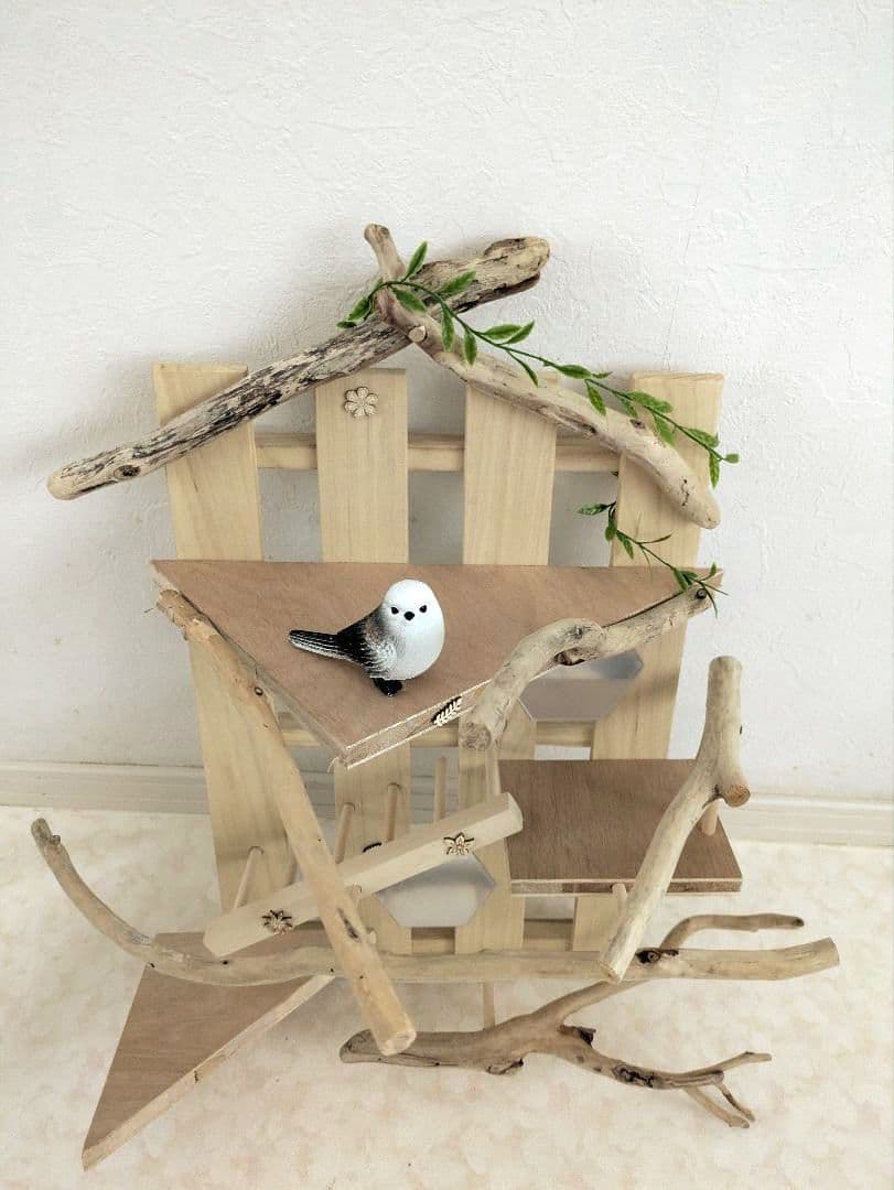 バードアスレチック 流木 壁掛け 止まり木 37バードトイ バードジム 鳥