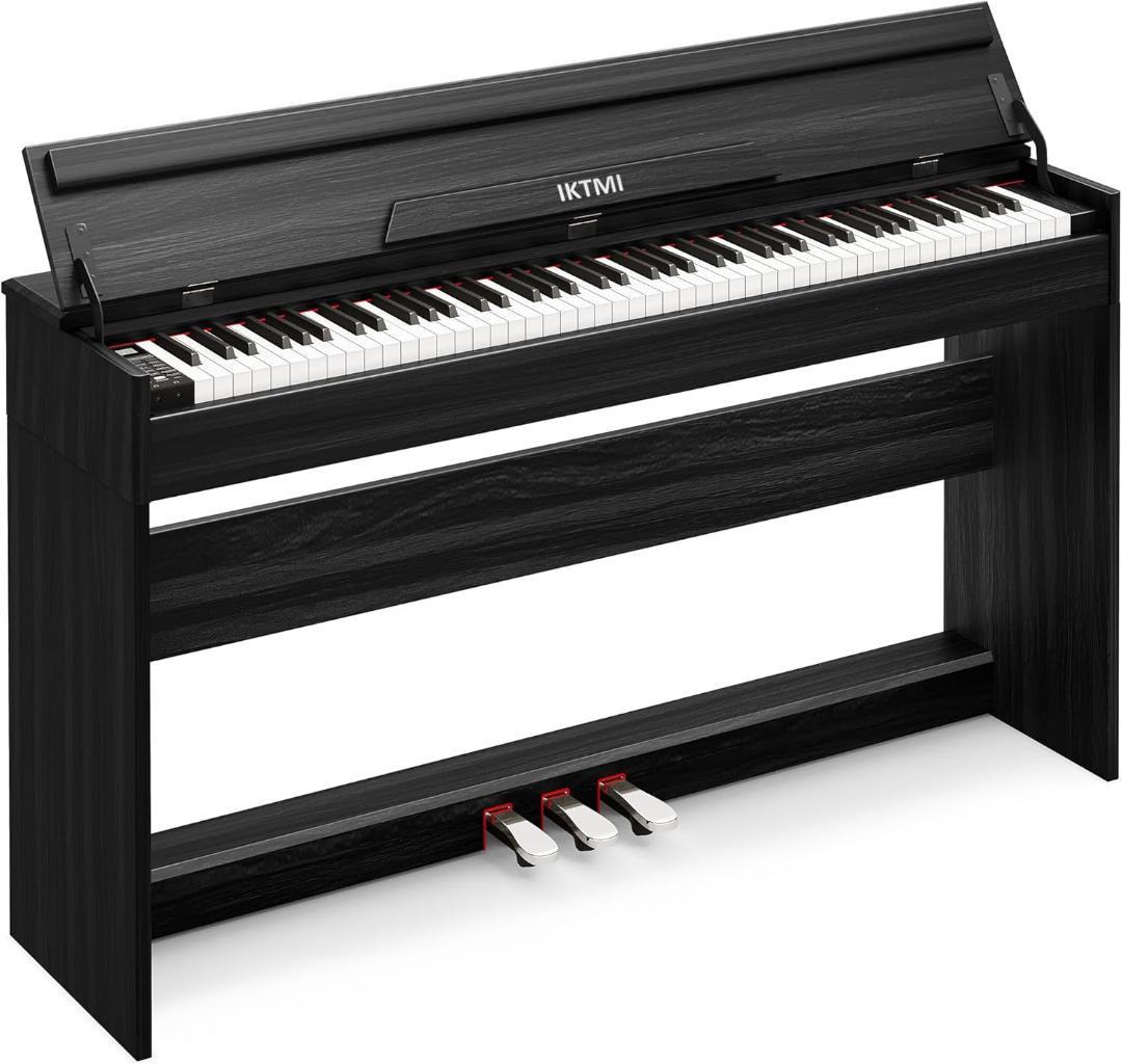 年始特別価格✨ 木製 電子ピアノ 88鍵盤 スタンド一体型 ペダル付き dショッピング |【SALE特価2/11まで】RiZKiZ 電子ピアノ 88鍵盤