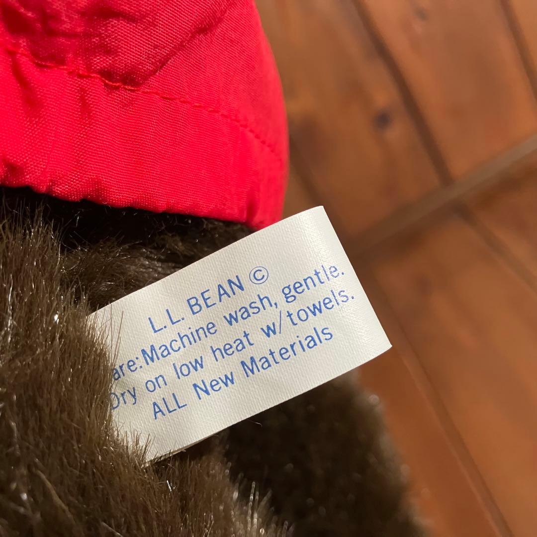 llbean teddy bear コラボ　ぬいぐるみ　アノラックパーカー　赤