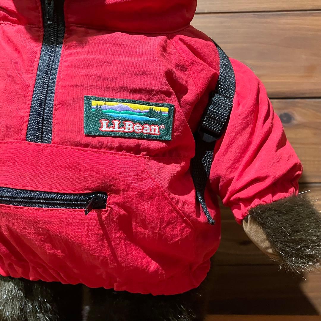 llbean teddy bear コラボ　ぬいぐるみ　アノラックパーカー　赤