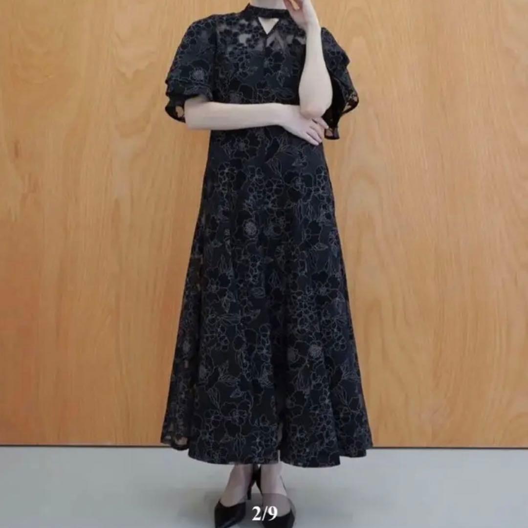 Acka. all sheer flower dress sheer flower one-piece – Acka online