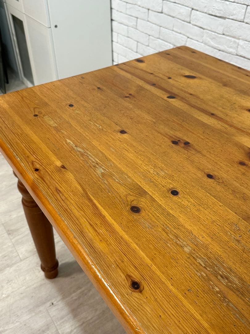 【東京都内23区配送無料】アンティーク　ダイニング　テーブル　木製　机　作業台