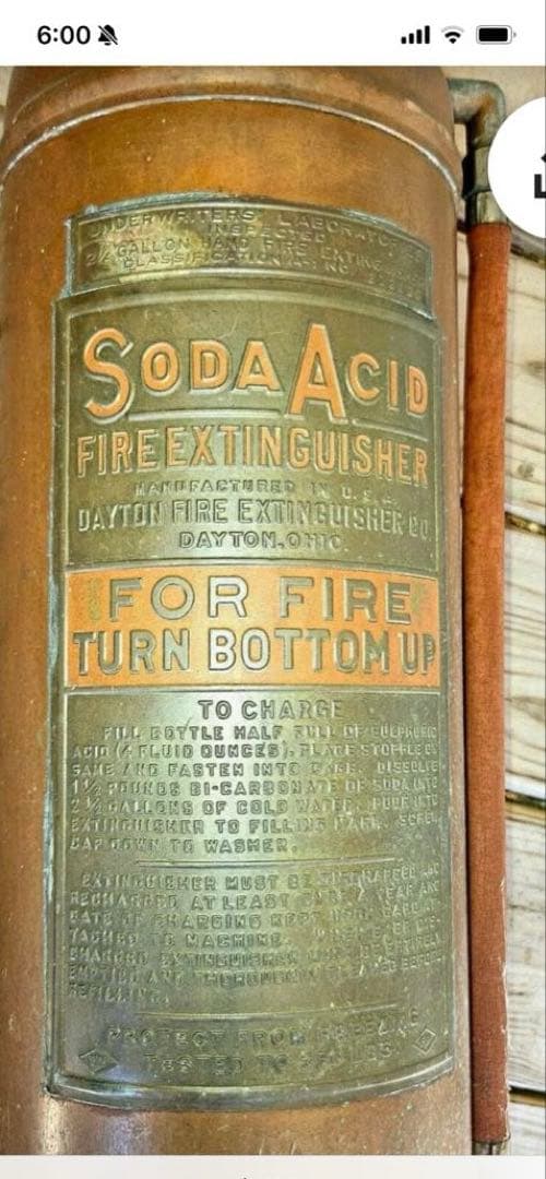 アンティーク 銅製 真鍮 サイン プレート 看板 消化器 FIREレア