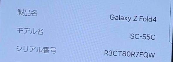 docomo Galaxy Z Fold 4 本体