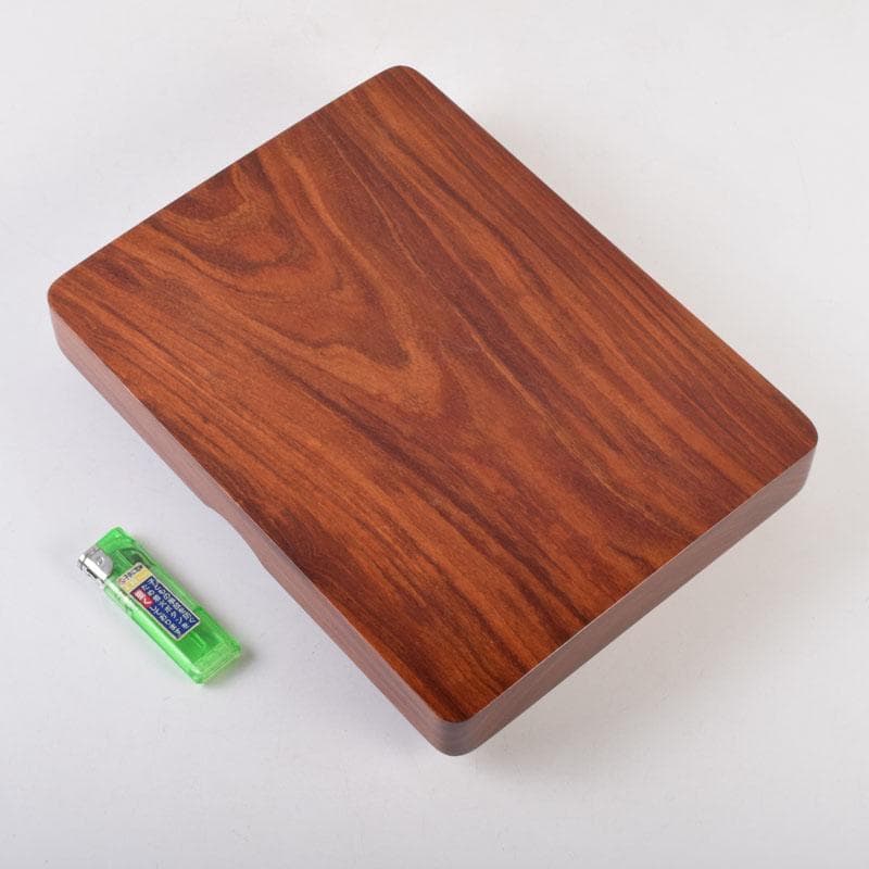 178　書道具　唐木紫檀製　無垢彫　くりぬき　硯箱　C　8734