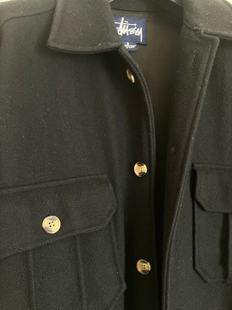 STUSSY ブラック　ウールジャケット Sサイズ