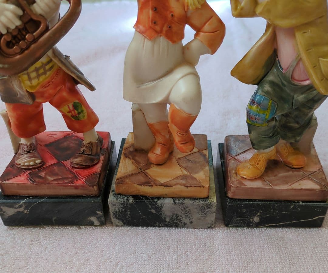 置物 楽隊 3体 イタリア製 アンティーク