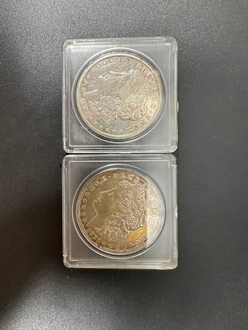1921年 モルガンダラー銀貨 2点 モルガン・ダラー銀貨 アメリカ 1885年 1921年2点 モルガン・ダラー