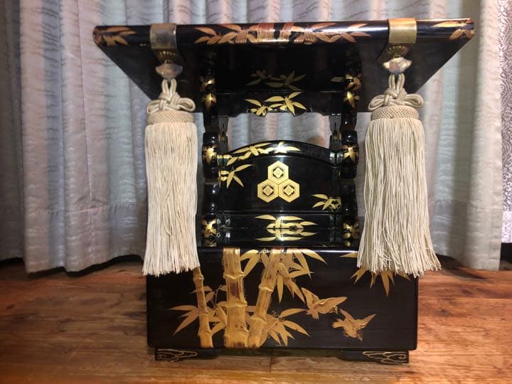 義太夫 見台 浄瑠璃 文楽 竹に雀