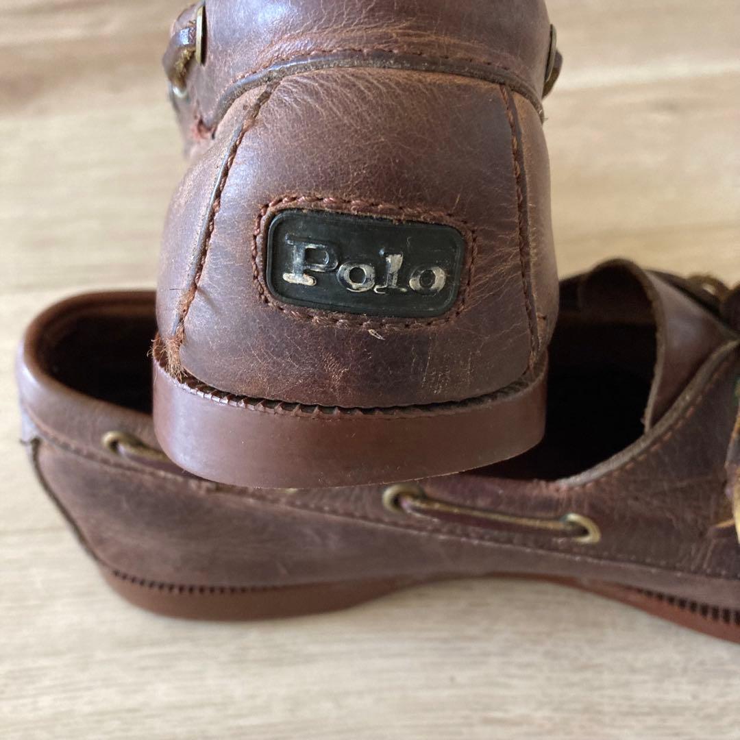 雰囲気◎ 90’s Polo Ralph Lauren レザー デッキシューズ