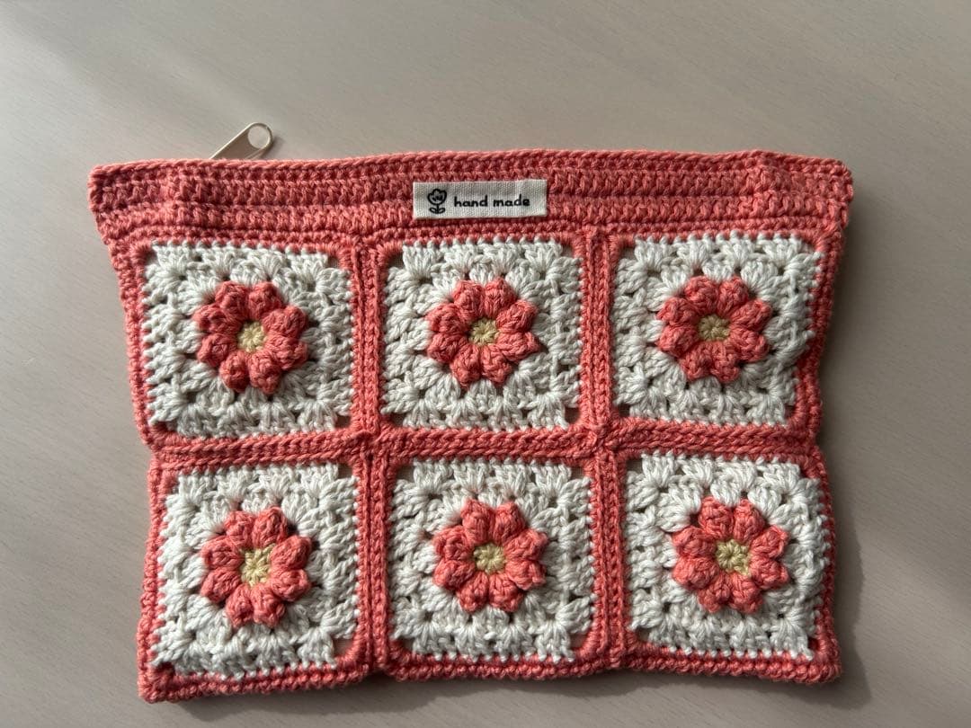 あい お花モチーフ巾着ポーチ・ファスナーポーチ