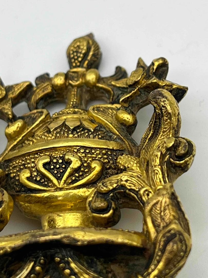 唐時代 铜鎏金 金仏塔 財宝塔 金銅仏具 金宝葫芦塔 仏教用品(B-104④