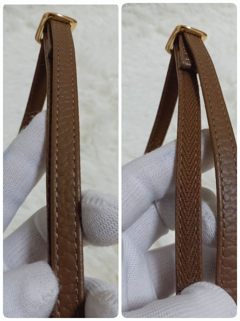 ブルーレーベルクレストブリッジ　２wayハンドバッグ　バンブー　チェック