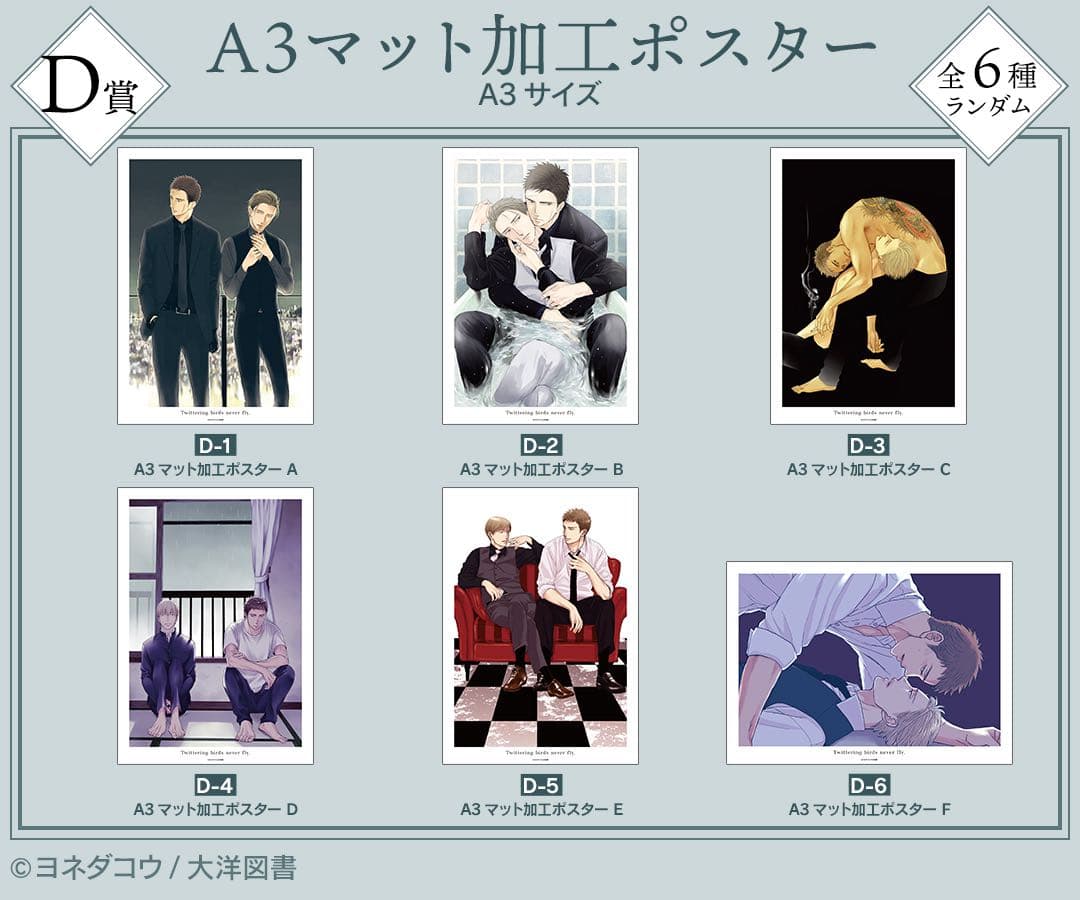 囀る鳥は羽ばたかない オンラインくじ D賞 A3マット加工ポスター 全6種