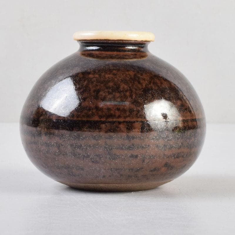 茶道具 松本鉄山作 大名物写 国司茄子茶入 仕覆付 共箱 V 9199 - メルカリ