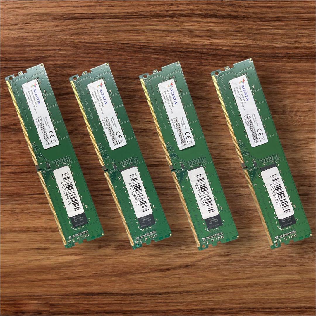 4枚差Memtest済 ADATA 8GB×4枚 計32GB DDR4-2133