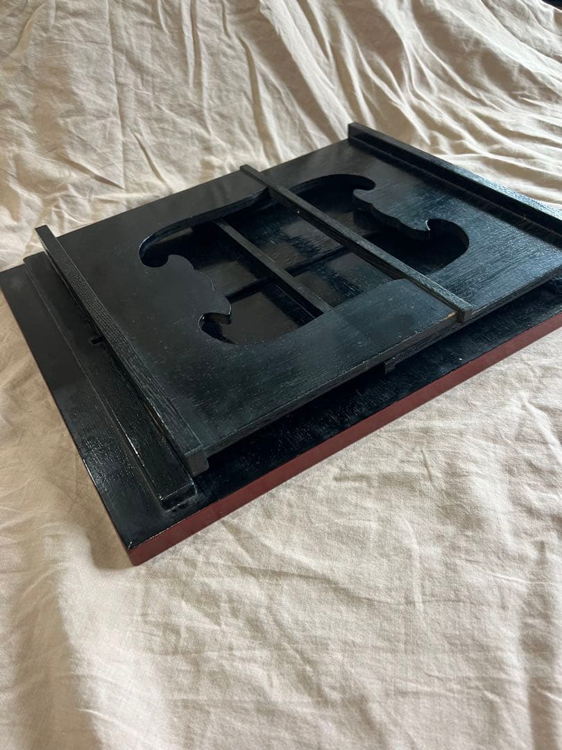 赤い花模様の座卓 漆塗り - メルカリ