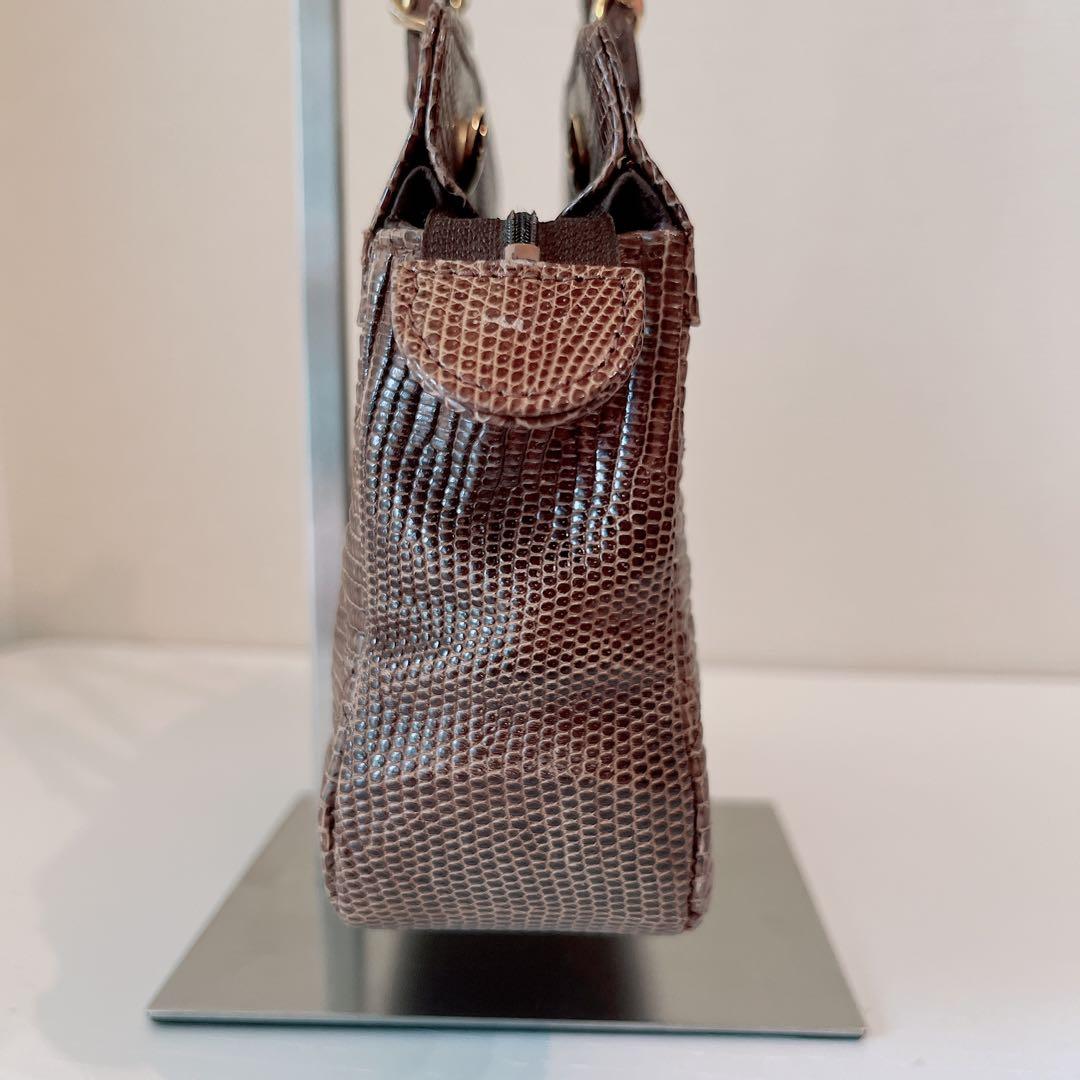希少　CHANEL シャネル　リザード　チェーン　ハンドバッグ　シールあり