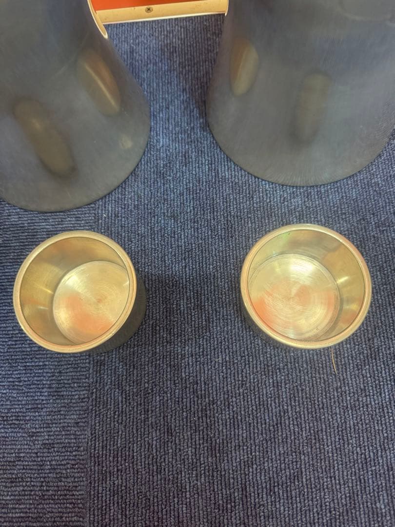 1644 純錫製 岡本謹製 古錫瓶子一対 酒器 32cm 時代物