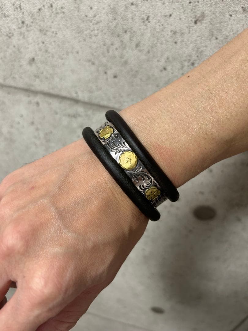 goro's 特注オーダー品 唐草ダブルローズ バングル/M/ゴローズ