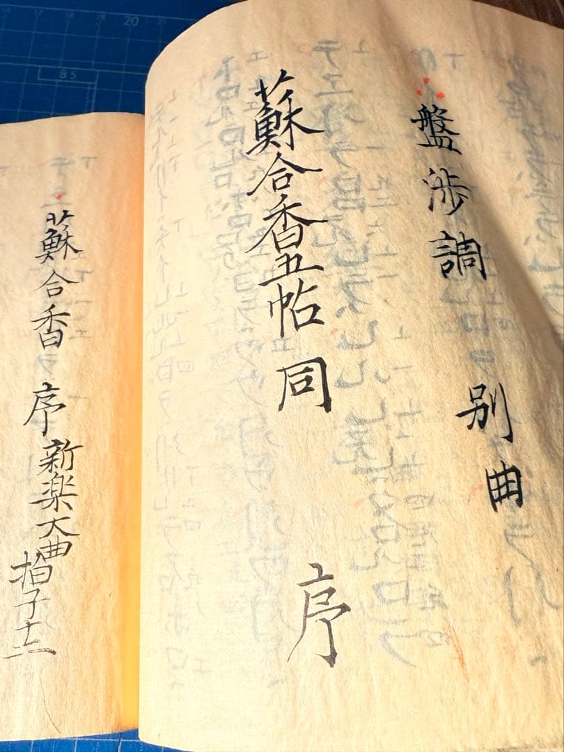 和綴 手書き篳篥譜原本 稀少・伶家口傳の書