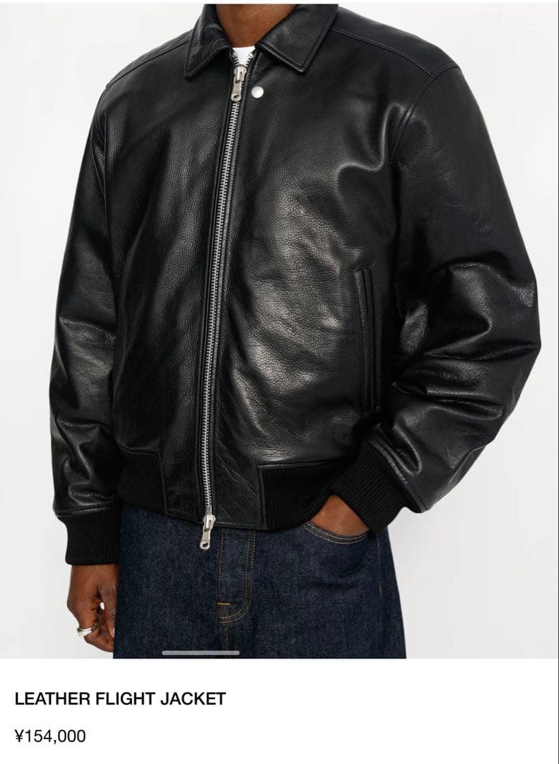 激レア Stussy LEATHER FLIGHT JACKET Sサイズ