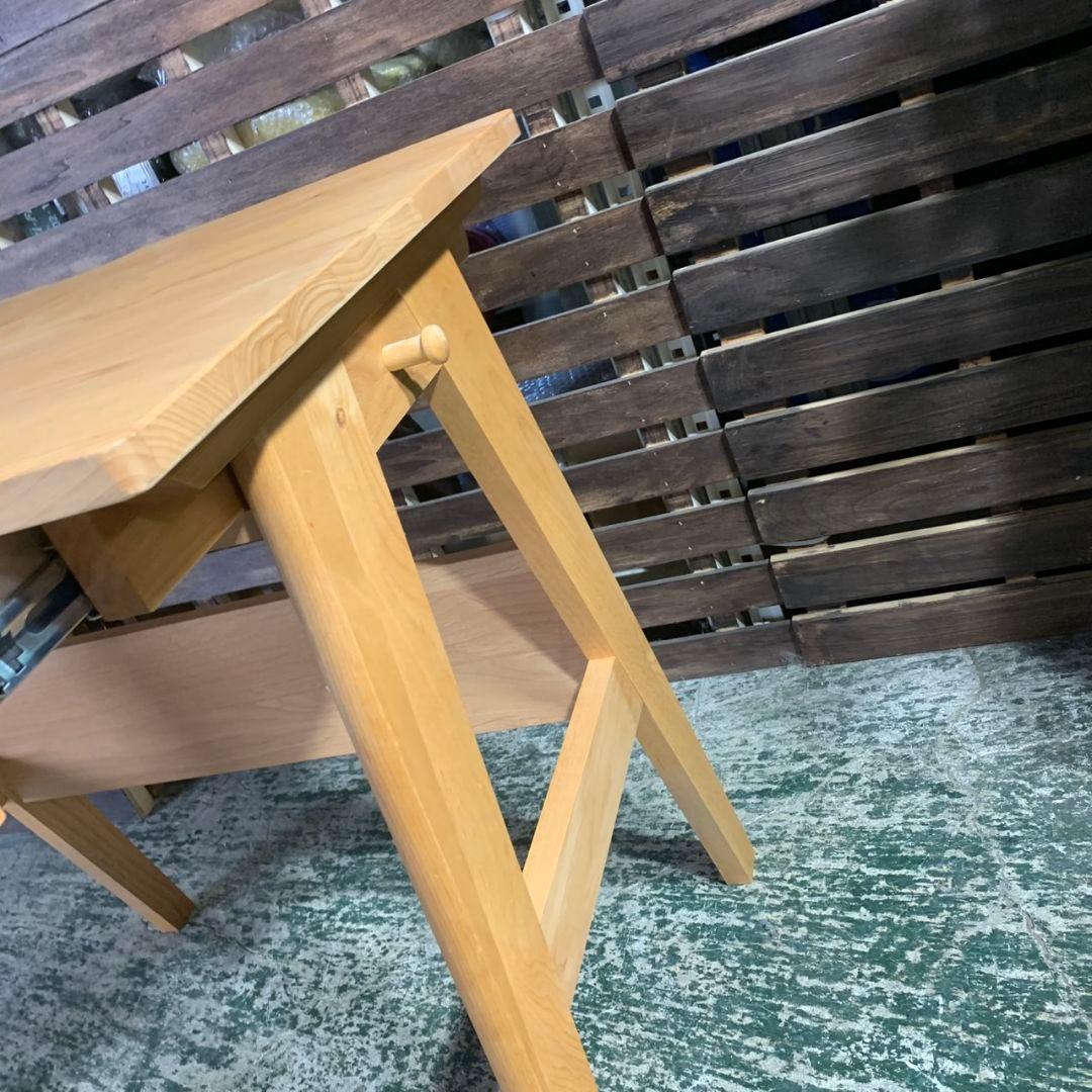 J492\" 現状品 掘田木工 天然木デスク W800