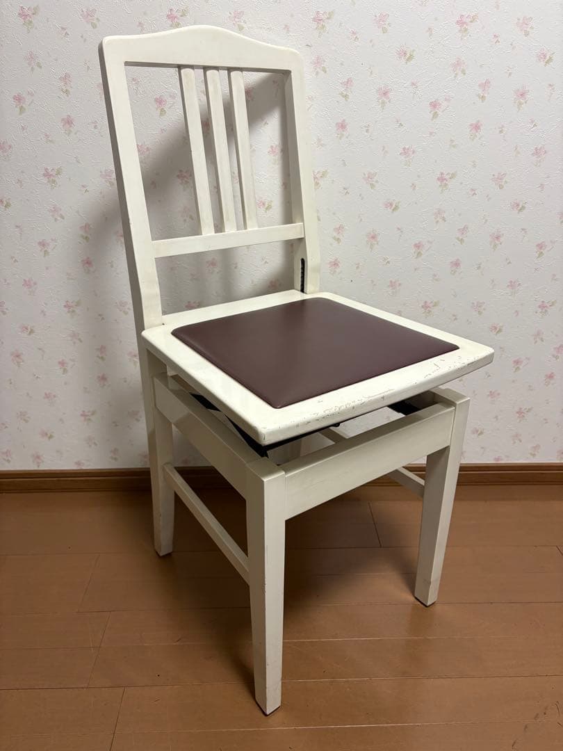 YAMAHA トムソン椅子　No.5 ホワイト　アップライト　ピアノ椅子 YAMAHA トムソン椅子 No.5 ホワイト アップライト ピアノ椅子 YAMAHA