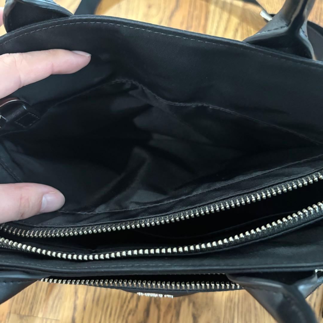 アニエスベー ハンドバッグ ナイロン ブラック