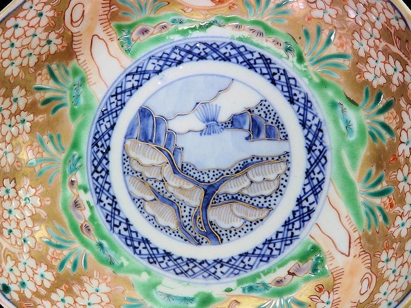 古伊万里 金襴手 桜花に春駒の図 膾皿 2客 F026AS-CVl - メルカリ