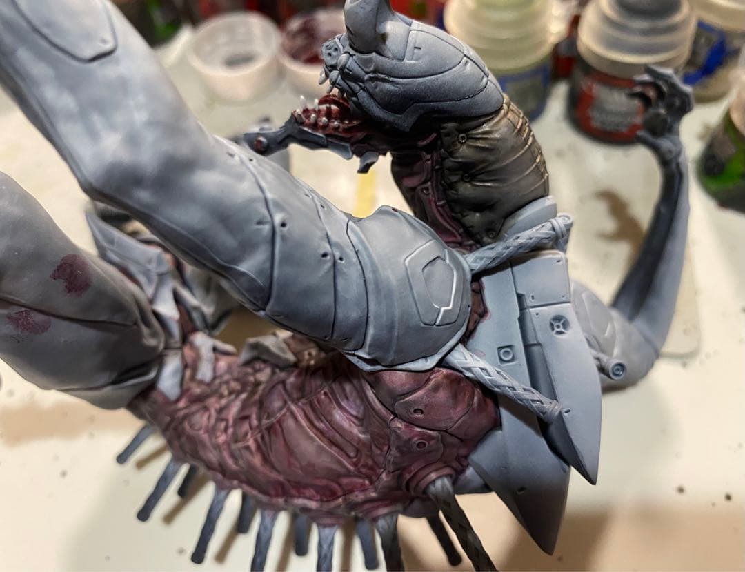 海洋堂，エバンゲリオン2号機獣化ビースト製作塗装完成品