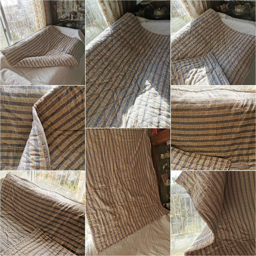 アンティーク両面フレンチファブリック プロヴァンスブティキルト