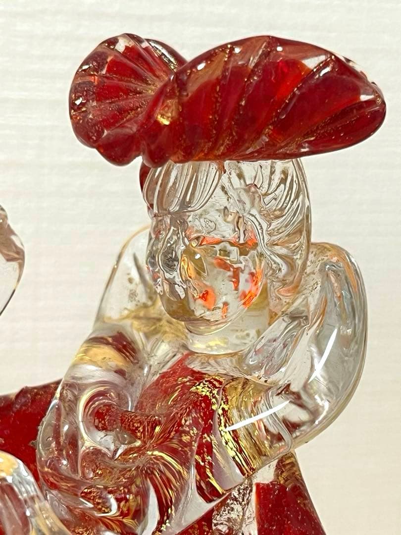 希少・美品】ベネチアンガラス フィギュリン 人形 ヴェネチアン