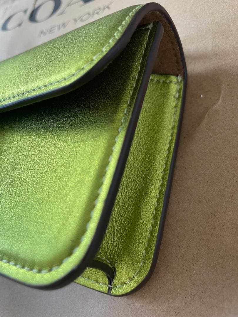 新品、未使用❤️COACH❤️コーチモーガン ショルダーバッグレザーライトグリー