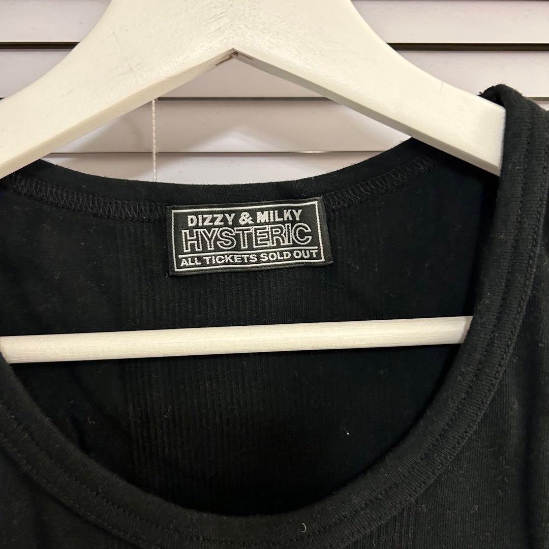 HYSTERIC GLAMOUR ヒステリックグラマ ブラックタンクトップ ×HYSTERIC